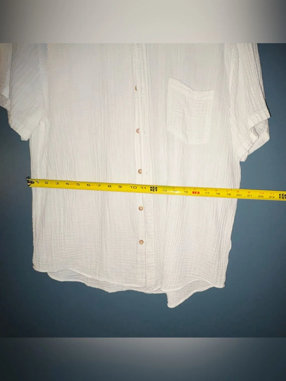 J.Crew Men's XL white gauze Cotton button down Shirt